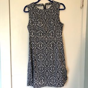Modcloth Navy Floral Print Dress